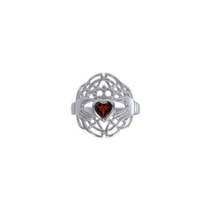 Celtic Claddagh Love Spell Sterling Silver Ring TRI1560