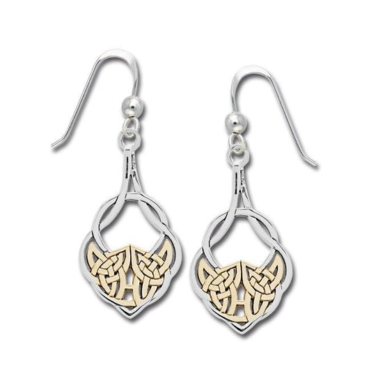 Celtic Knotwork Silver Earrings MER1259 - peterstone.dropshipping