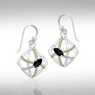 Contemporary Rope Design Earrings MER1254 Earrings