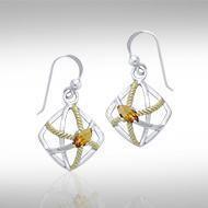 Contemporary Rope Design Earrings MER1254 Earrings