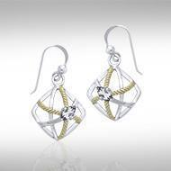 Contemporary Rope Design Earrings MER1254 Earrings