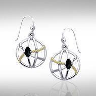 Contemporary with Rope Design Earrings MER1255 Earrings