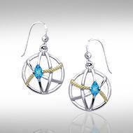 Contemporary with Rope Design Earrings MER1255 Earrings