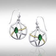 Contemporary with Rope Design Earrings MER1255 Earrings