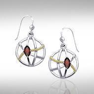 Contemporary with Rope Design Earrings MER1255 Earrings