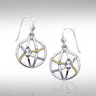 Contemporary with Rope Design Earrings MER1255 Earrings