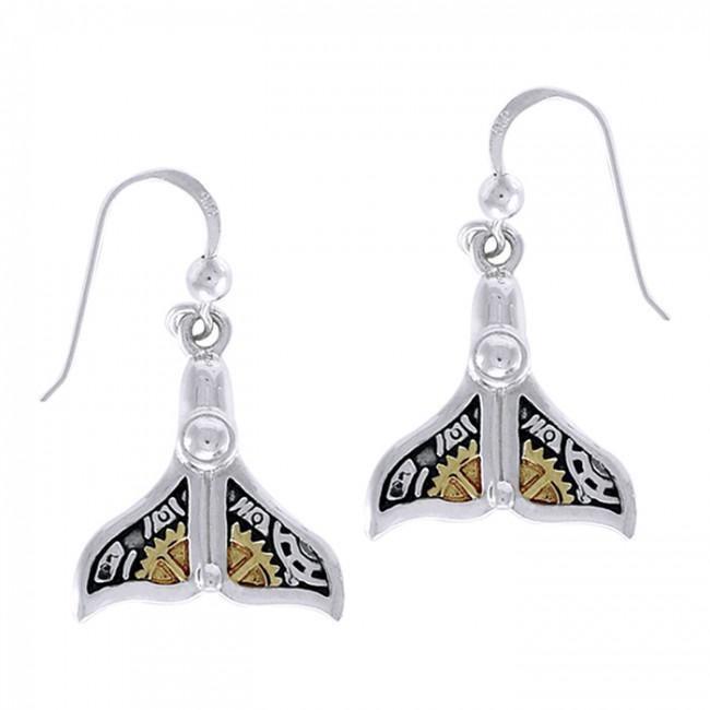 Whale Tail Steampunk Earrings MER1374