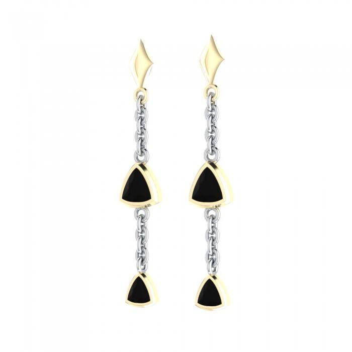 Blaque Hanging Triangles Earrings MER397