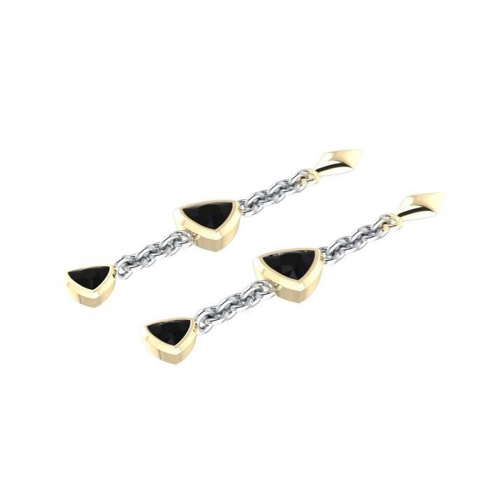 Blaque Hanging Triangles Earrings MER397