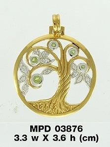 Tree of Life Silver and Gold Pendant MPD3876 - peterstone.dropshipping