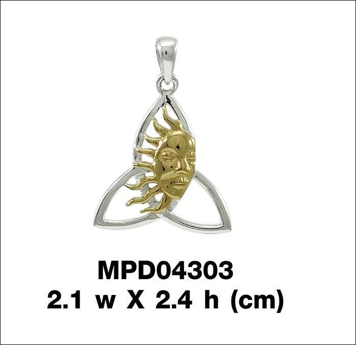 Celtic Sun Triquetra Pendant MPD4303 - peterstone.dropshipping