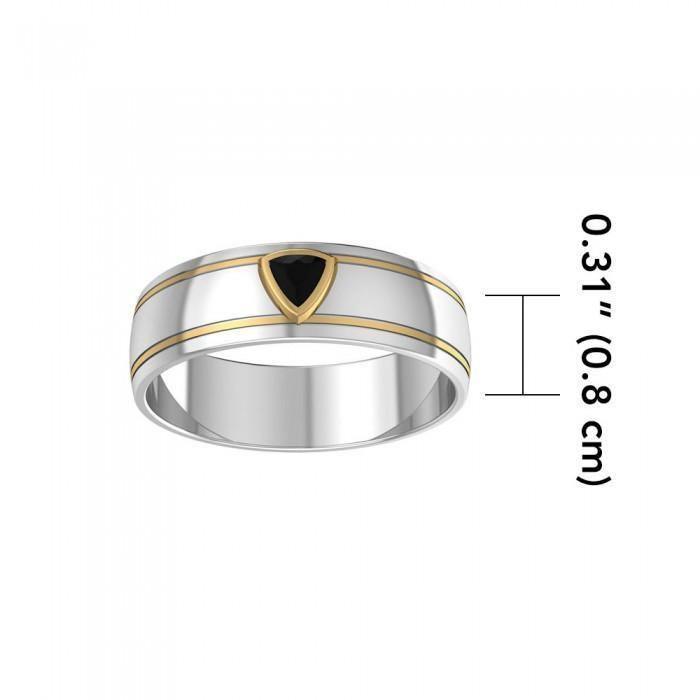 Blaque Triangle Solitare Ring MRI469