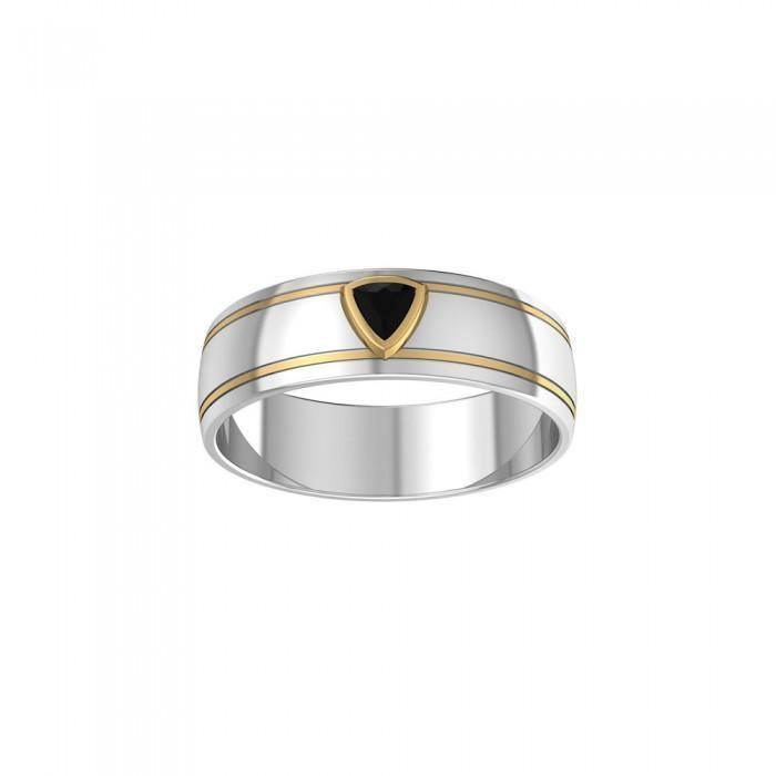 Blaque Triangle Solitare Ring MRI469