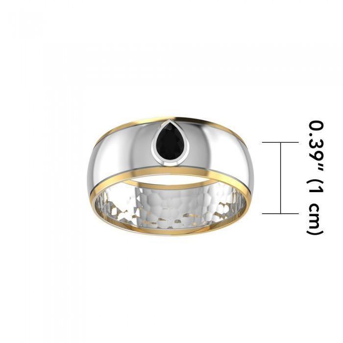 Blaque Teardrop Solitare Ring MRI477