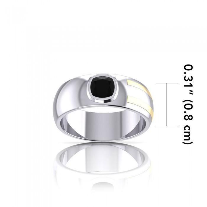 Blaque Rectangle Solitare Ring MRI478