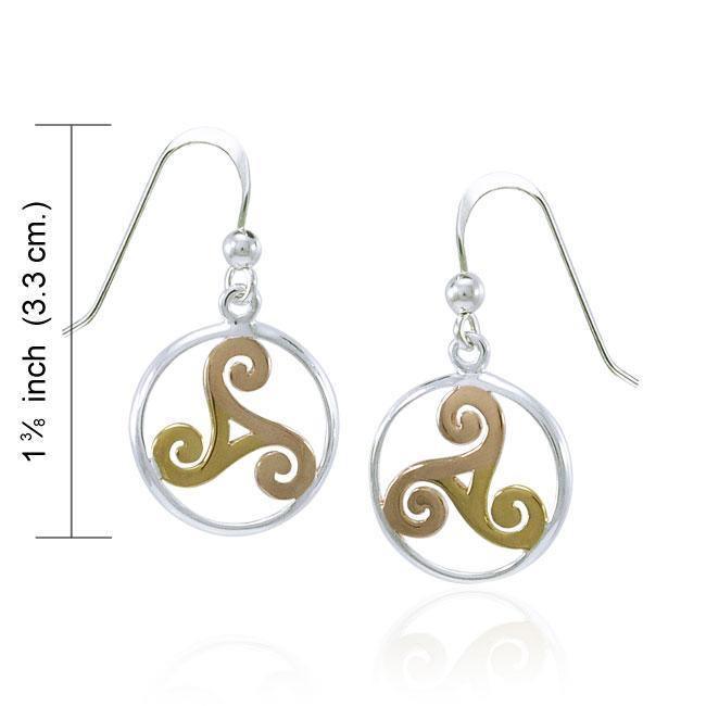 Celtic Threefold Three Tone Earrings OTE854 Earrings