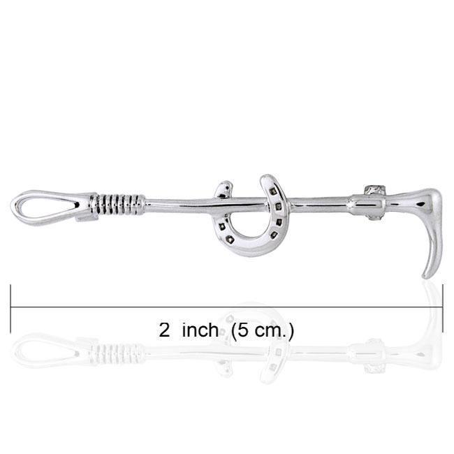 Horseshoe Riding Crop Brooch TBC078 Brooch