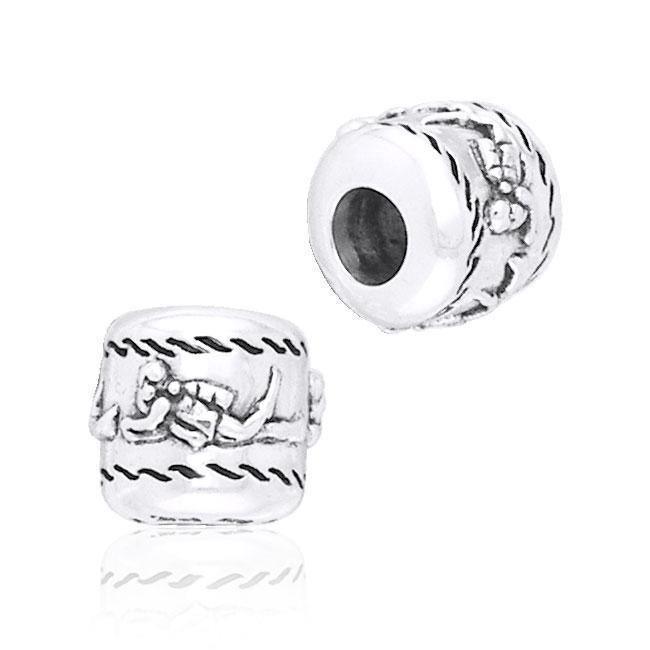 Cylinder Scuba Diver Silver Bead TBD036 Bead