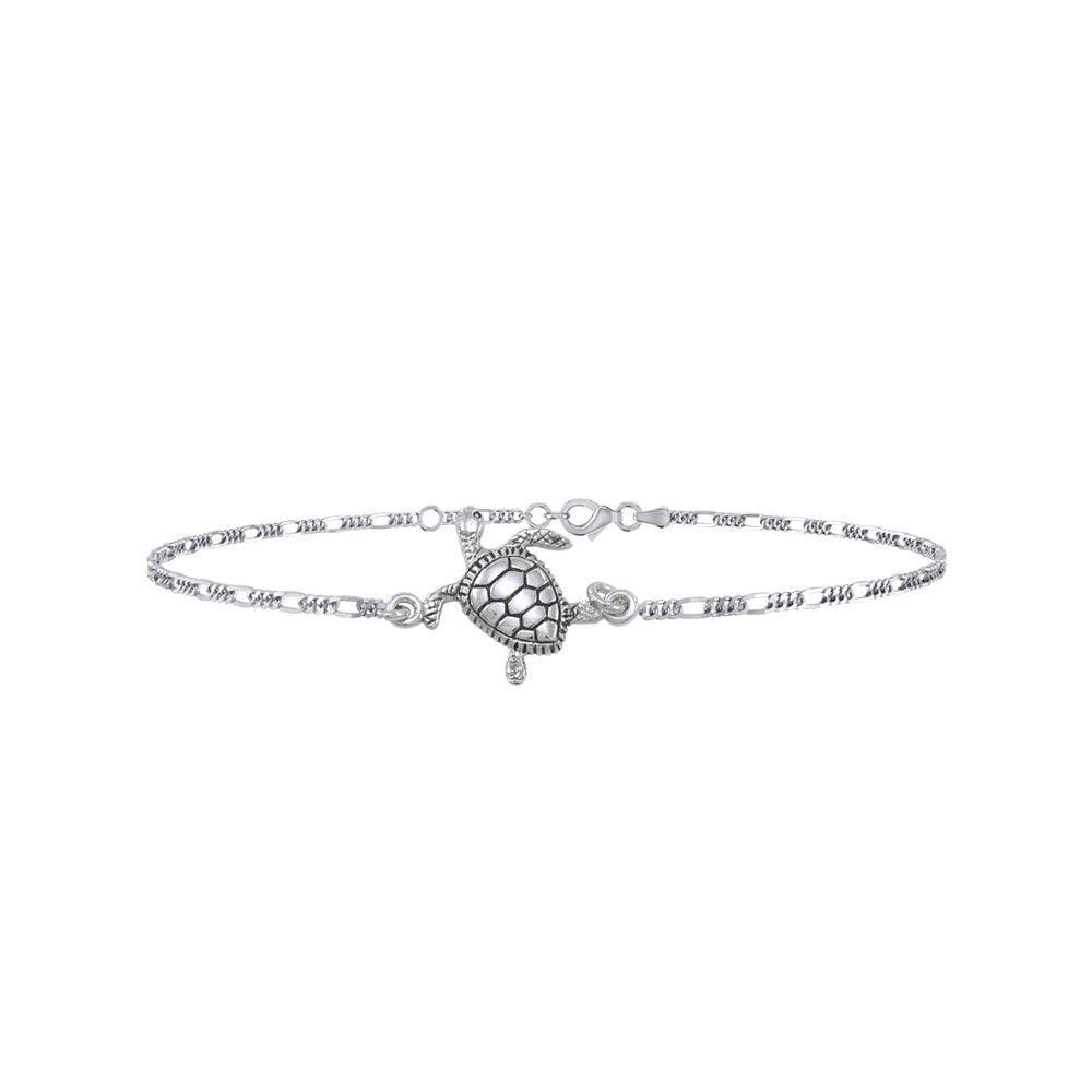 Silver Turtle Anklet TBG380 - peterstone.dropshipping