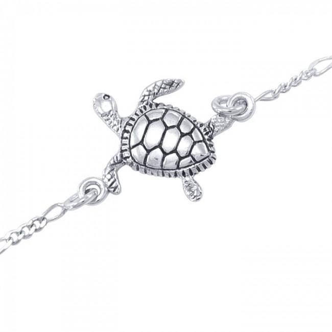 Silver Turtle Anklet TBG380