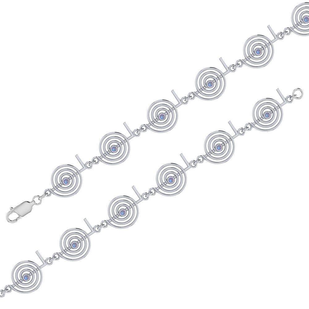 Reiki Spiral Silver Bracelet TBL080 Bracelet