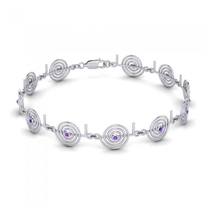 Reiki Spiral Silver Bracelet TBL080