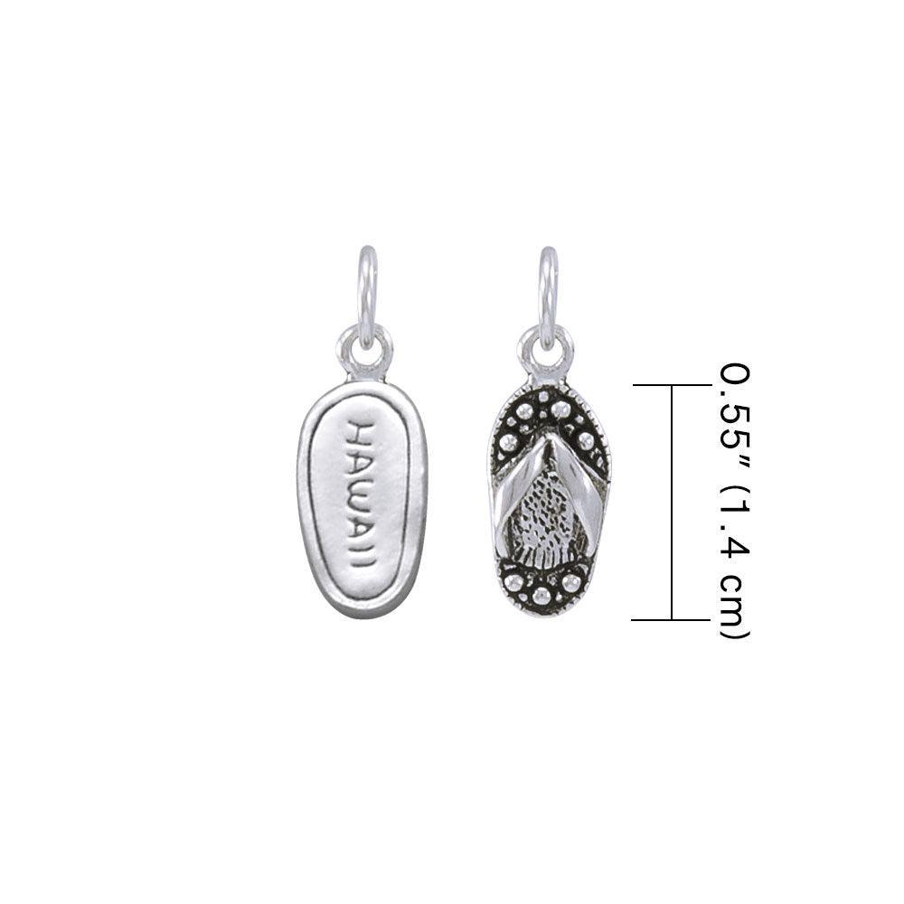 Hawaii Island Silver Flip Flops Charm TC1022 - peterstone.dropshipping