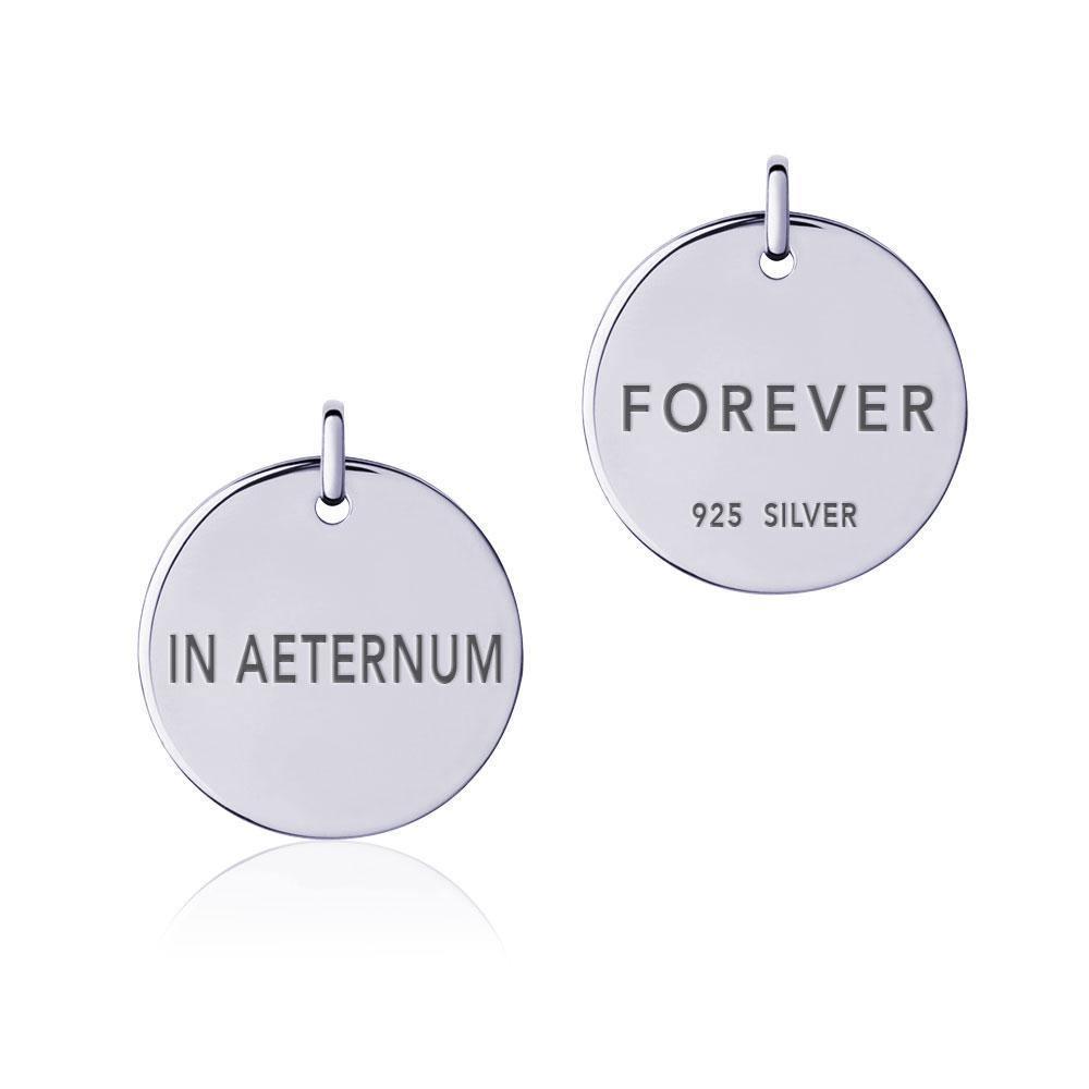 Power Word Forever or In Aeternum Silver Disc Charm TCM321 Charm