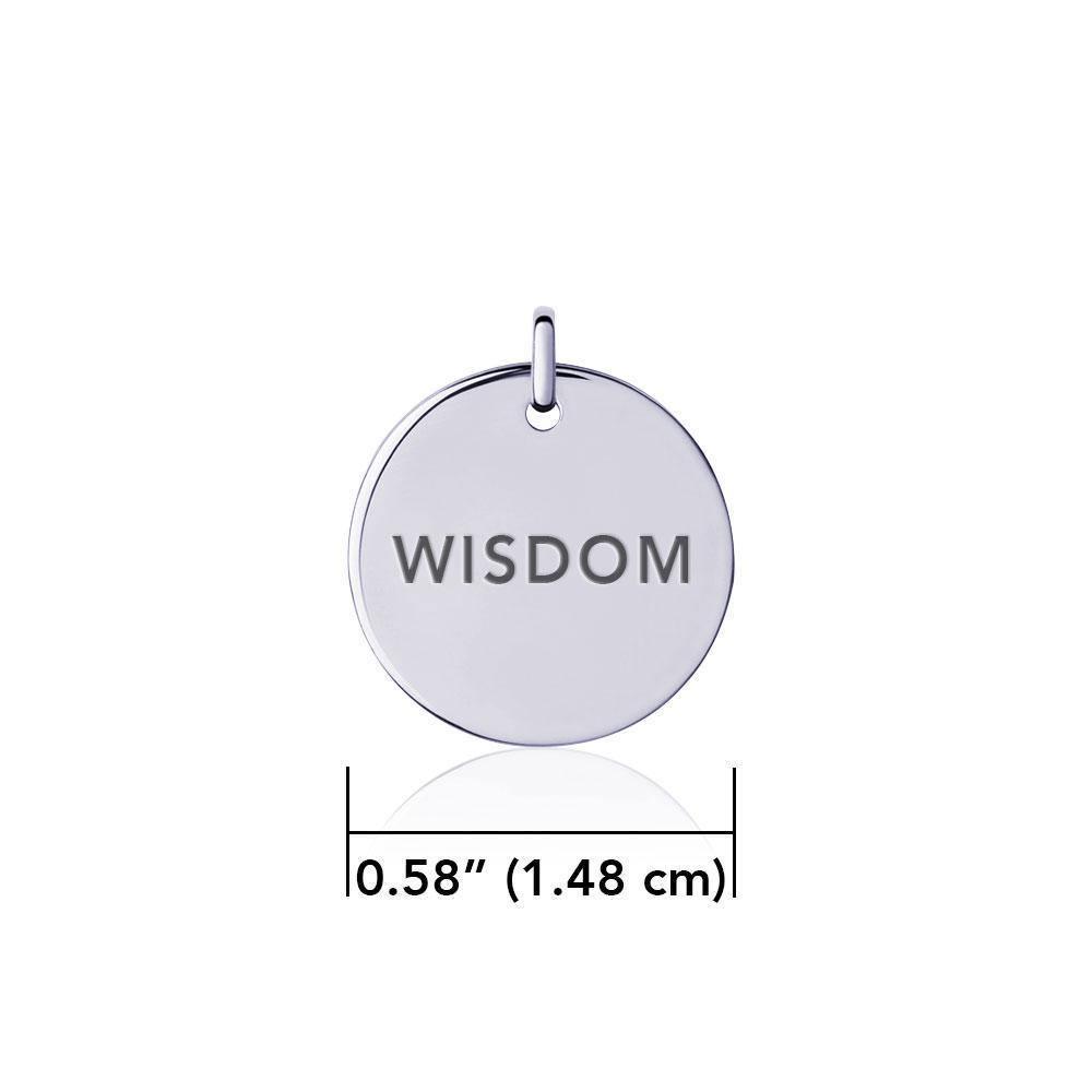 Power Word Wisdom Silver Disc Charm TCM331 Charm