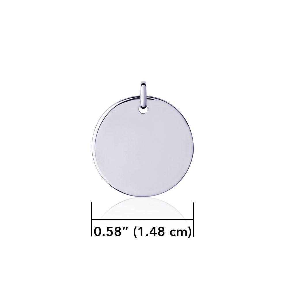 Blank Silver Disc Charm TCM338 Charm