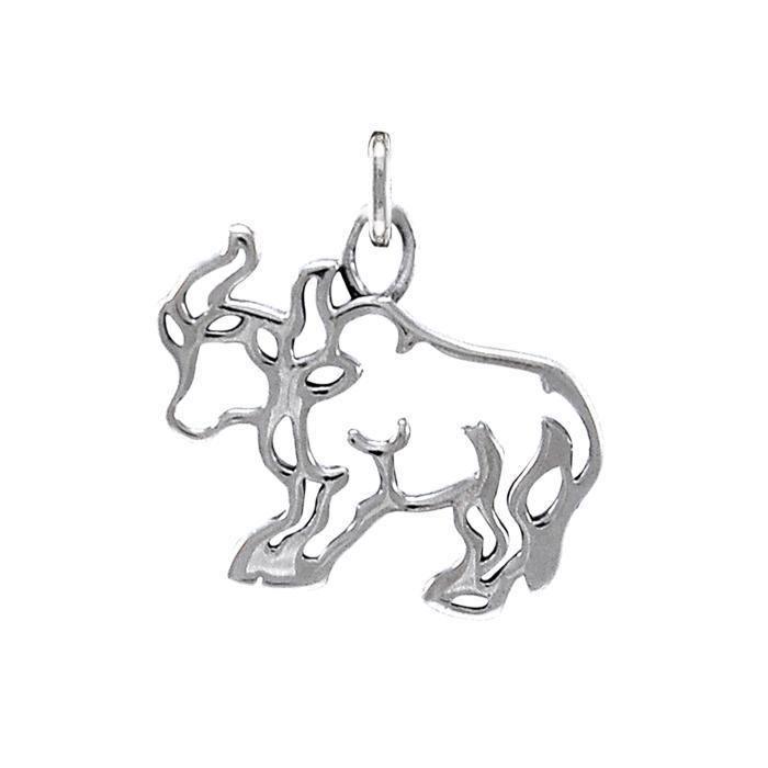  Taurus Zodiac Silver Charm TCM498