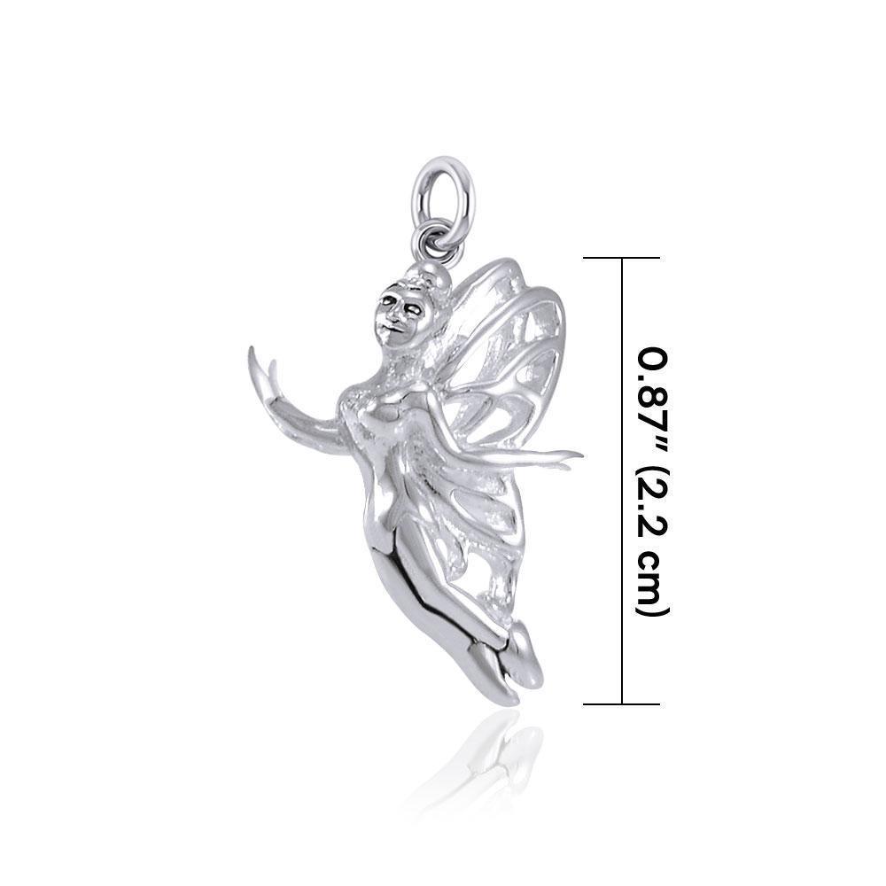 Enchanted Flying Fairy Silver Charm TCM658 Charm