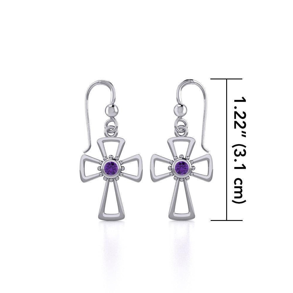 Silver Cross Earrings TE1150 Earrings