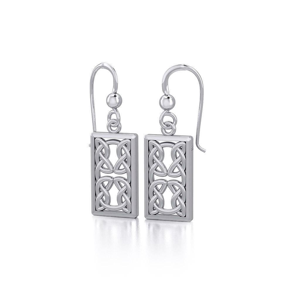 Celtic Knotwork Silver Earrings TE1169 Earrings