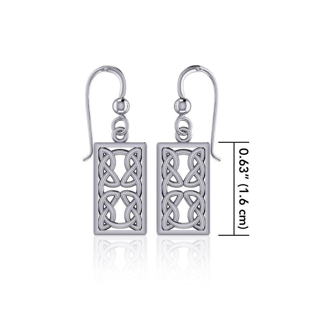 Celtic Knotwork Silver Earrings TE1169 Earrings