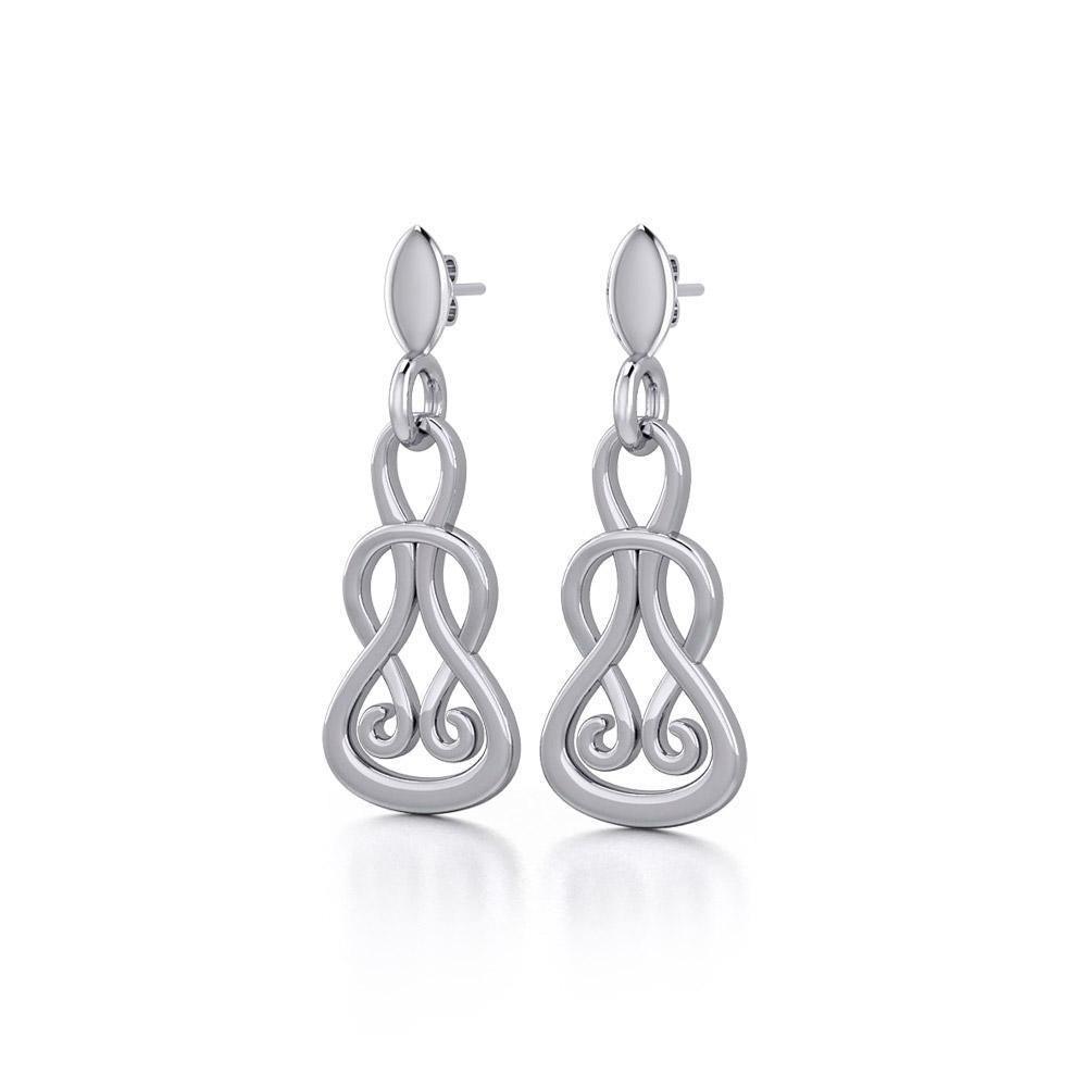 Celtic Knotwork Silver Earrings TE1188 Earrings