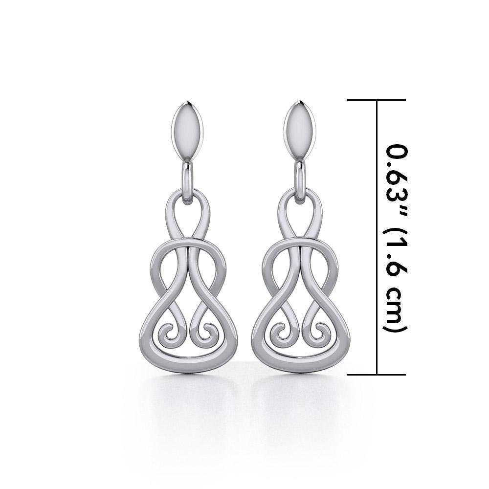 Celtic Knotwork Silver Earrings TE1188 Earrings