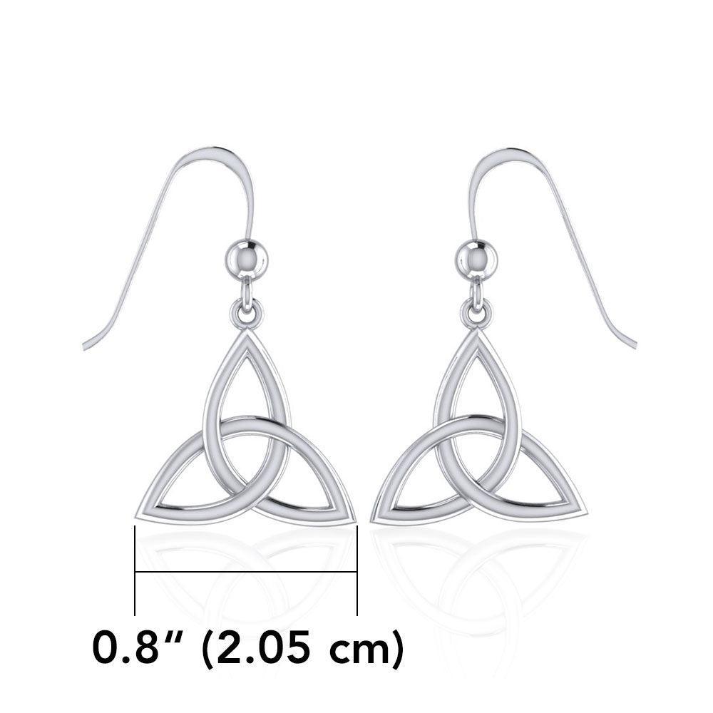 Endless Connection in Celtic Triquetra ~ Sterling Silver Jewelry Dangling Earrings TE128 - peterstone.dropshipping