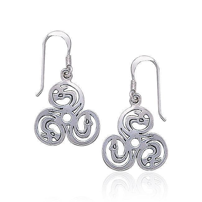 Celtic Dragons Silver Earrings TE130 - Peter Stone Wholesale