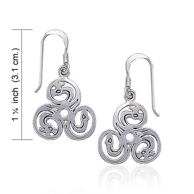 Celtic Dragons Silver Earrings TE130 - Peter Stone Wholesale