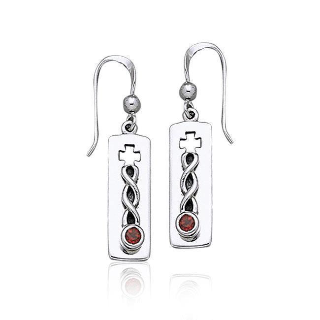 TE2000 Celtic Knots Cross Earrings