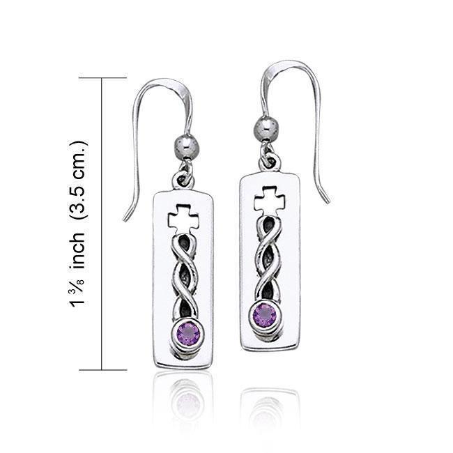 TE2000 Celtic Knots Cross Earrings