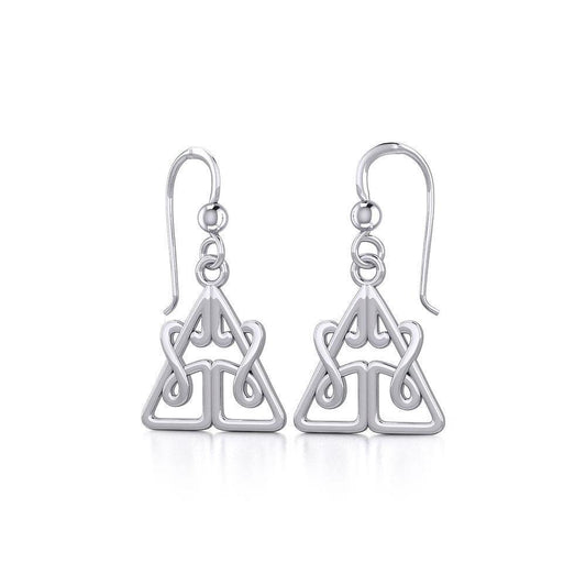 Celtic Knotwork Silver Earrings TE2061 Earrings