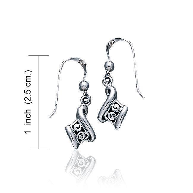 Celtic Single Spiral Silver Earrings TE2093 Earrings