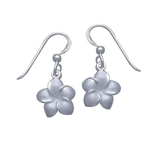 Plumeria - Hawaii National Flower Silver Small Earrings TE2564 - peterstone.dropshipping