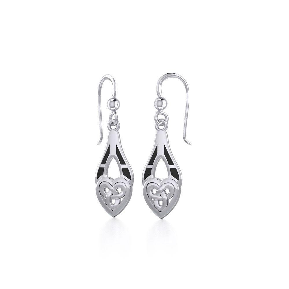 Celtic Knotwork Silver Triquetra Earrings TE2566 Earrings