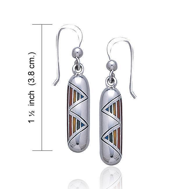 Rainbow Silver Earrings TE2615 Earrings