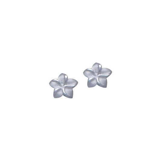 Plumeria - Hawaii National Flower Silver Small Post Earrings TE2706 - peterstone.dropshipping