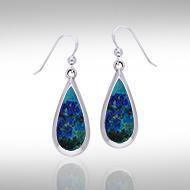 Pear Cabochon Gemstone Silver Earrings TE2942 Earrings