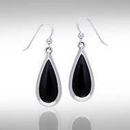 Pear Cabochon Gemstone Silver Earrings TE2942 Earrings